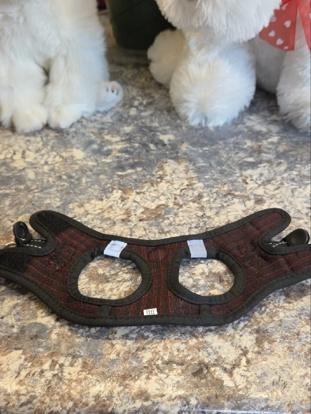 Small Pets Red Mesh Harness with Reflective Trim